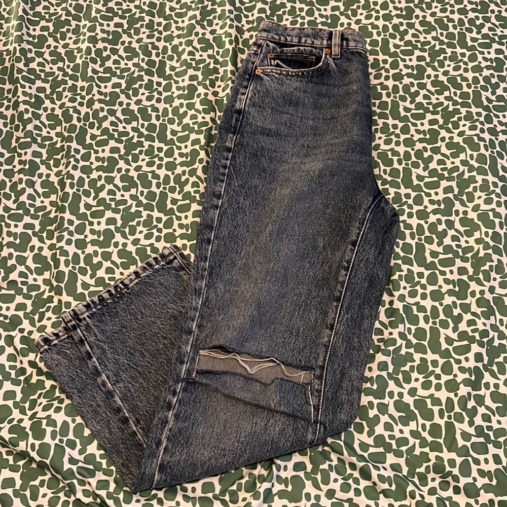 Garage distressed vintage straight jeans